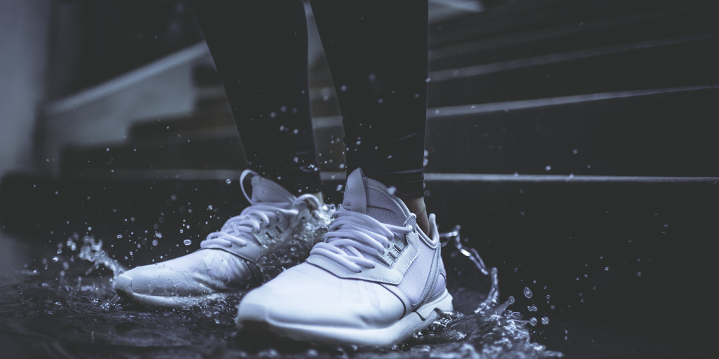 Don't wear brand-new sneakers in the rain