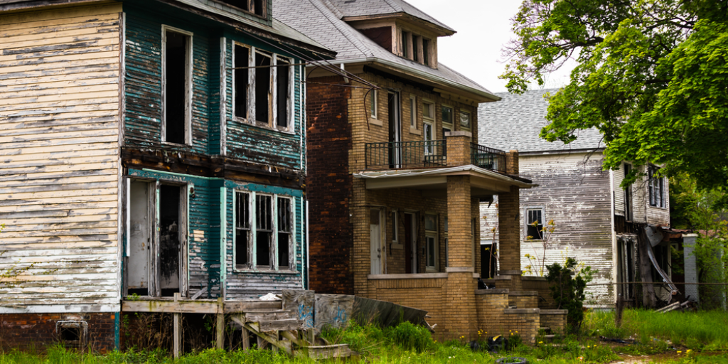 Abandoned homes in Detroit